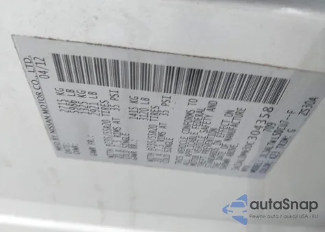 2013 Infiniti Jx35 z USA, uszkodzony, nr VIN 5N1AL0MN3DC304358